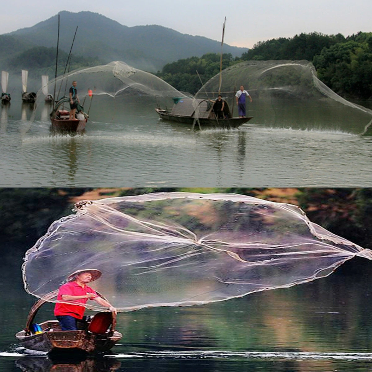 Fishing Gill Net - 3.5M/4M Nylon Monofilament | Easy Throw Hand Casting Net - Image 2