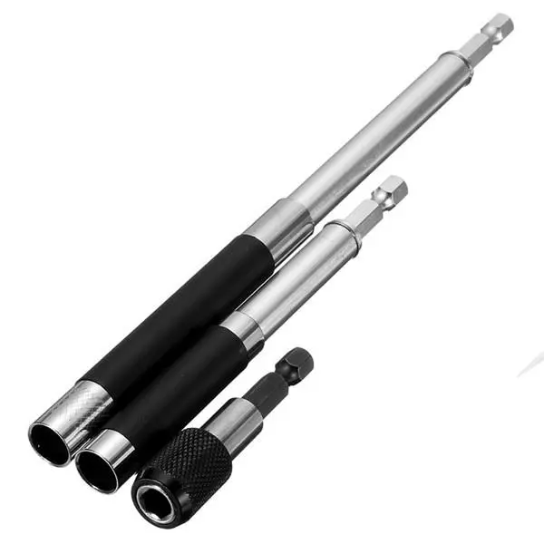 Drillpro 3pcs 1/4 Inch Hex Magnetic Bit Holder | 80mm 120mm & 60mm Extension Bar - Image 2