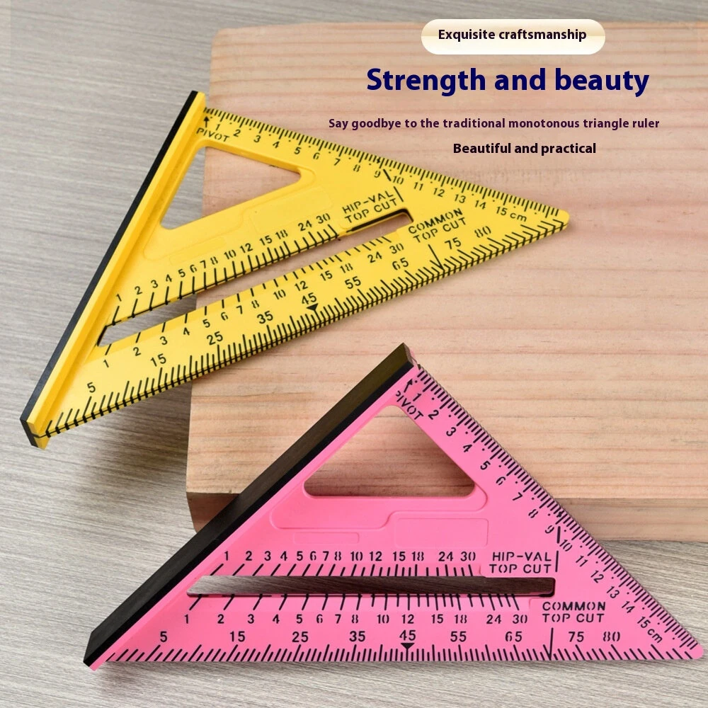 Carpenter Triangle Square - 45 Degree Angle Ruler & Woodworking Scriber - Image 3