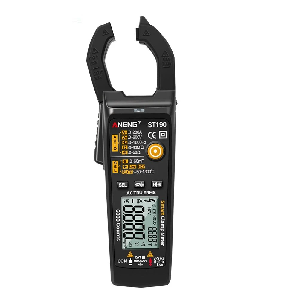 ANENG ST190 True RMS Clamp Meter - 6000 Count Digital Multimeter | AC Current Tester - Image 4