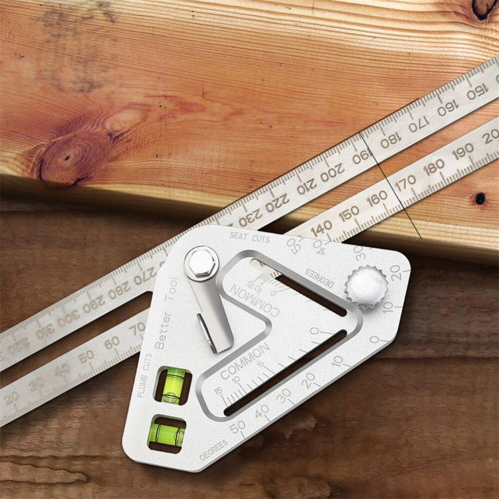 Stainless Steel Angle Level Ruler - Multifunctional Woodworking Measuring Tool - Image 4