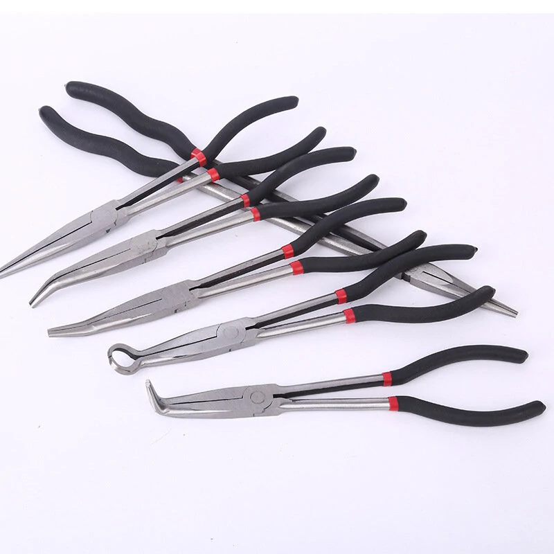 Multifunctional Carbon Steel Pointed Nose Pliers | 8/11/16 Inch Long Rod Auto Repair Tool - Image 3