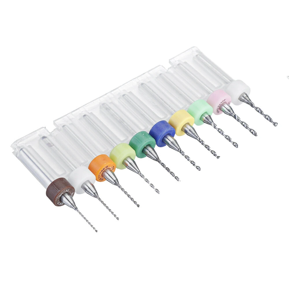 Drillpro 10Pcs Tungsten Carbide PCB Drill Bit Set | 0.6-1.5mm for CNC Circuit Board - Image 2