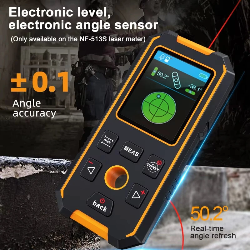 NOYAFA NF-513S Wall Metal Detector | 40m Laser Distance Meter | AC Wire & Pipe Probe | IP54 Compact Design - Image 4