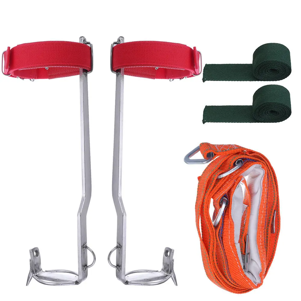 Tree Climbing Spike Set with Safety Belt | Adjustable Lanyard & Stainless Steel Gear - Image 4