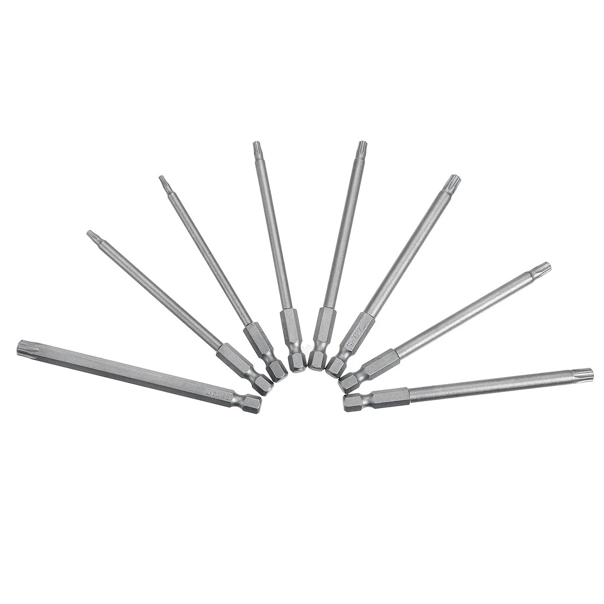 T8-T40 100mm Magnetic Torx Screwdriver Bits Set - 8pcs 1/4 Inch Hex Shank - Image 4