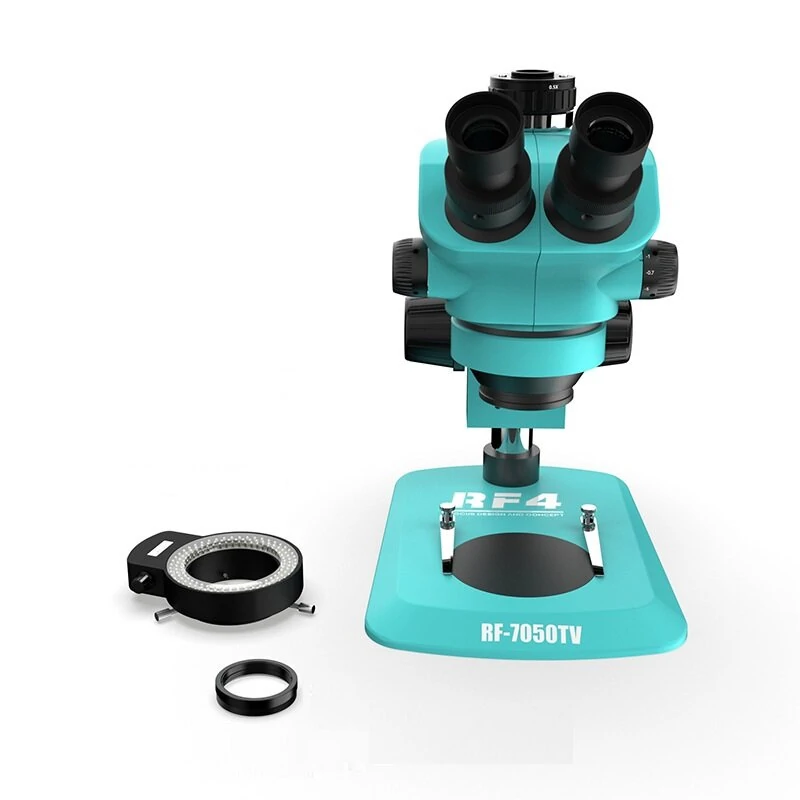 RF4 RF7050TV Stereo Microscope | 7X-50X Zoom Trinocular | For Phone Repair - Image 2