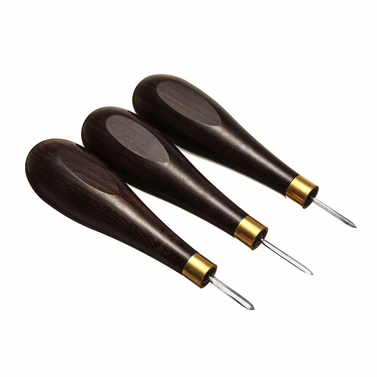 WUTA Leather Craft Diamond Stitching Awl - Ebony Blackwood Handle Sewing Kit - Image 2