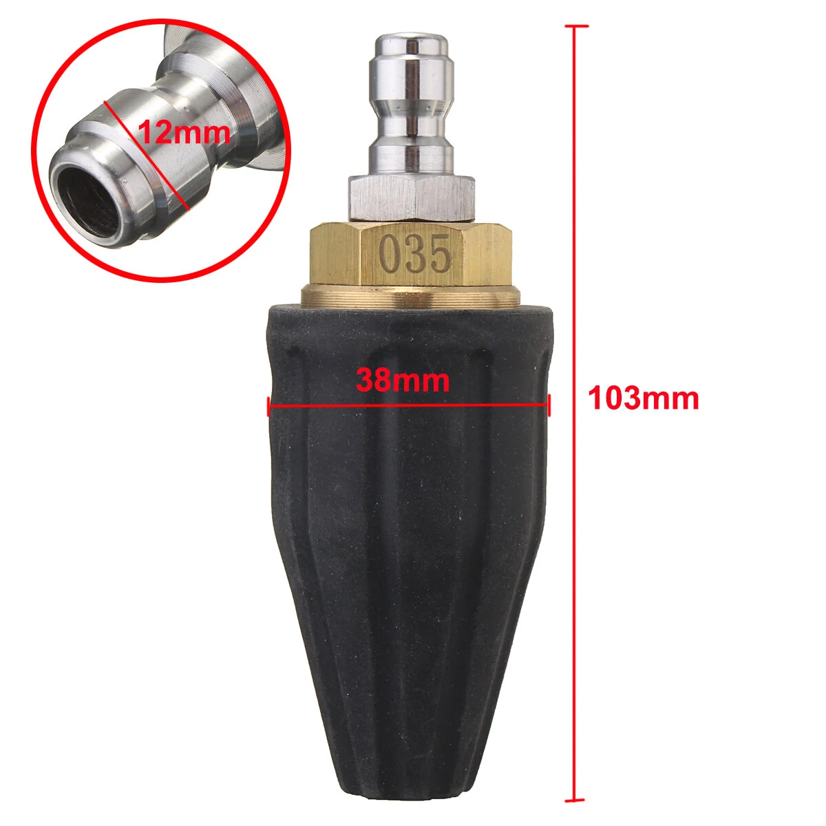 3600PSI Turbo Nozzle | High Pressure Washer Rotary Spray | Quick Connect - Image 4