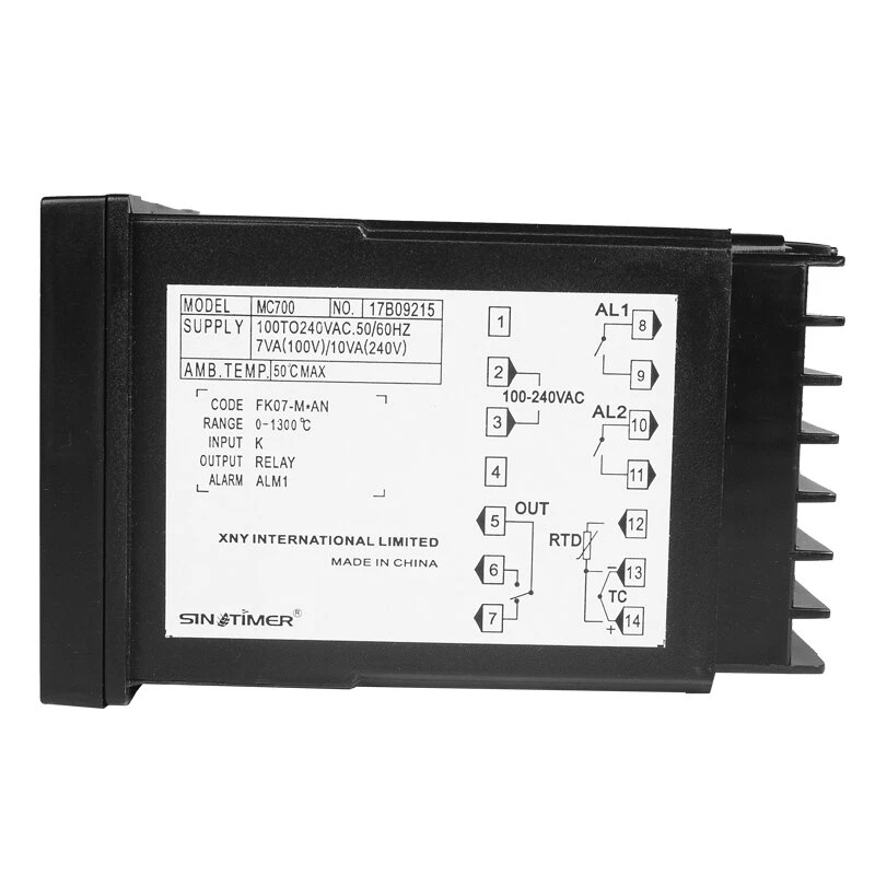 MC700 K Thermocouple PT100 PID Temperature Controller | Relay Output for Heating Cooling - Image 3
