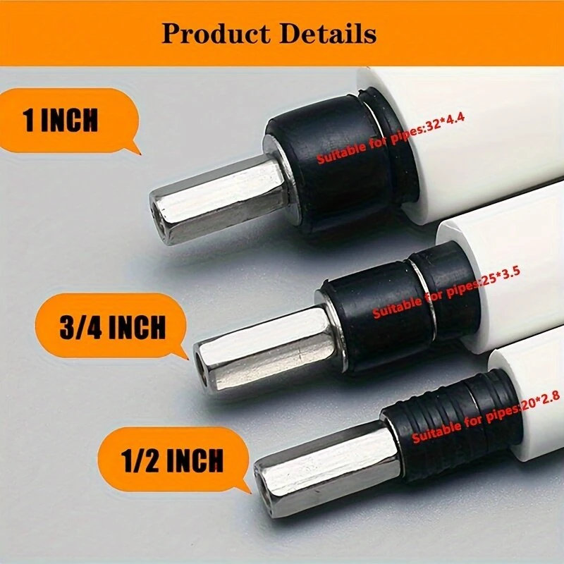 Stainless Steel Pipe Plug Tool Kit - 5pcs Hot Melt Water Stopper Set with T-Handle - Image 4