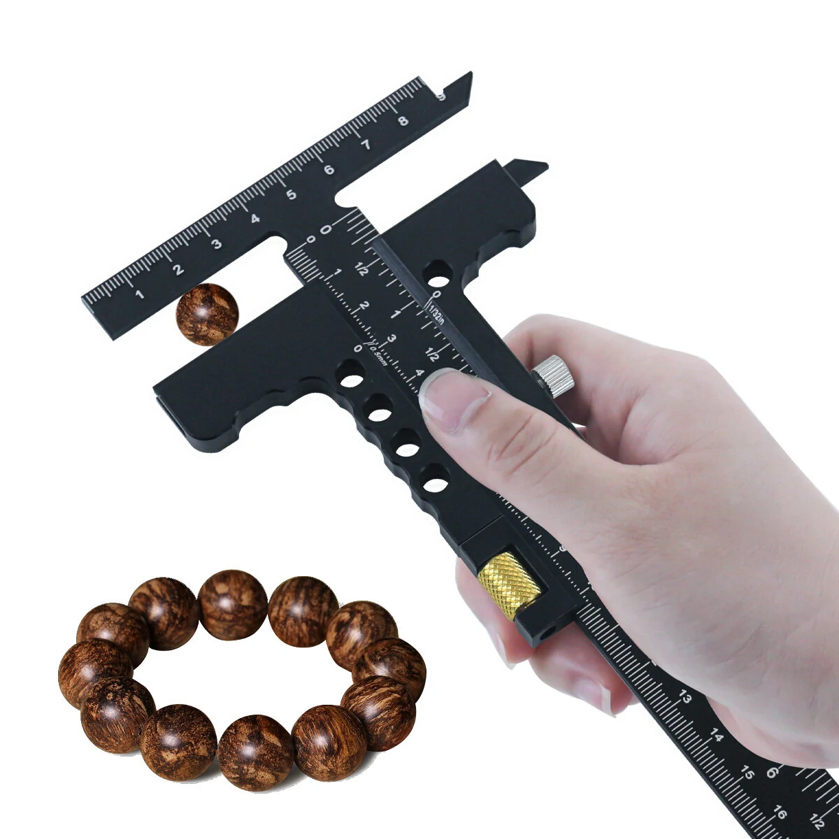 Premium Sliding Marking Gauge - Aluminum Alloy with Depth Gauge & T-Square - Image 2