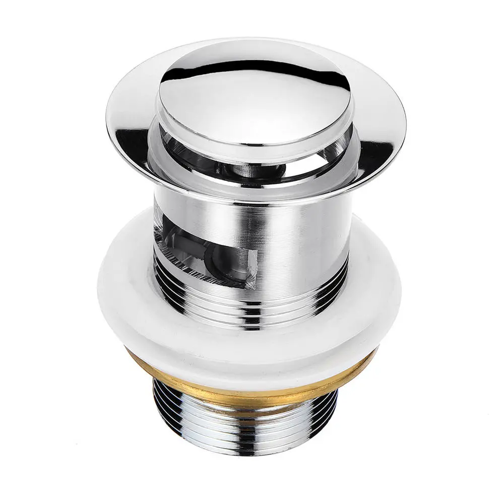 Bathroom Drain Stopper Set - Push Button Pop Up Waste Plug & Tap - Image 2