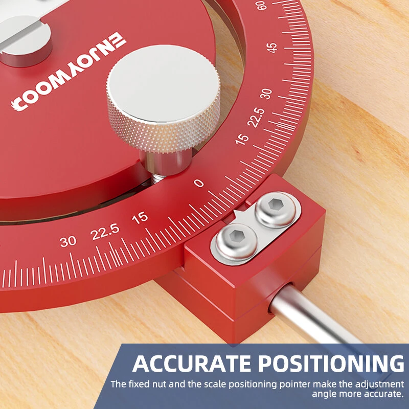 ENJOYWOOD Drill Press Protractor Guide - Adjustable Multi-Angle Precision Square - Image 3