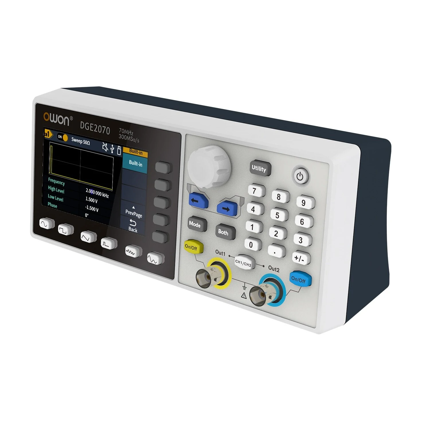 OWON DGE2035 Dual Channel Arbitrary Waveform Generator | 35MHz | 125MSa/s - Image 3