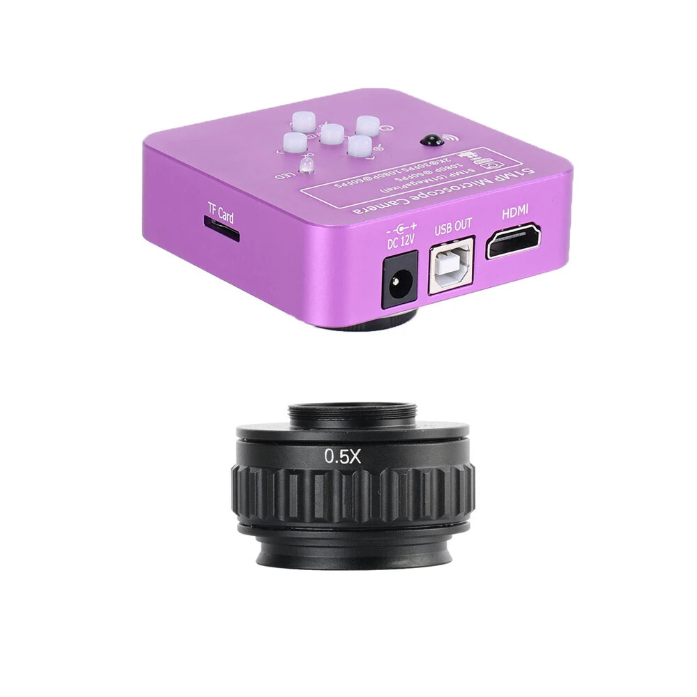 HAYEAR 2K 51MP Digital Microscope Camera | HDMI USB Industrial - 0.5X/0.35X Lens - Image 4