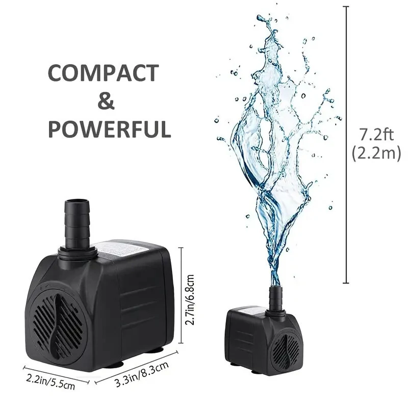 30W Ultra Quiet Submersible Water Pump | 550GPH High Lift for Aquariums & Ponds - Image 5