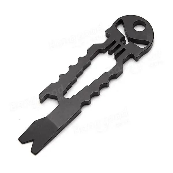 Skull Shape Multifunction Keychain - Stainless Steel Tactical EDC Multitool & Screwdriver - Image 2