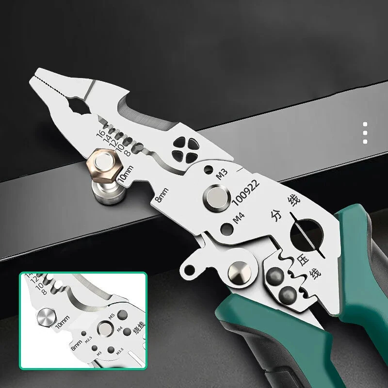 Klein Tools 100922 Wire Stripping Pliers - Multifunctional Electrical Tool with Anti-Slip Handles - Image 5