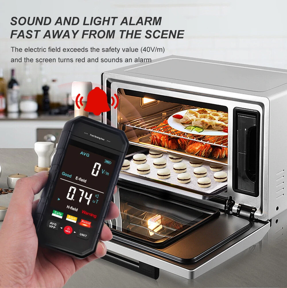 ET925PRO Electromagnetic Radiation Tester - 40V/m Alarm, Color Screen, Sound & Light Alert - Image 2