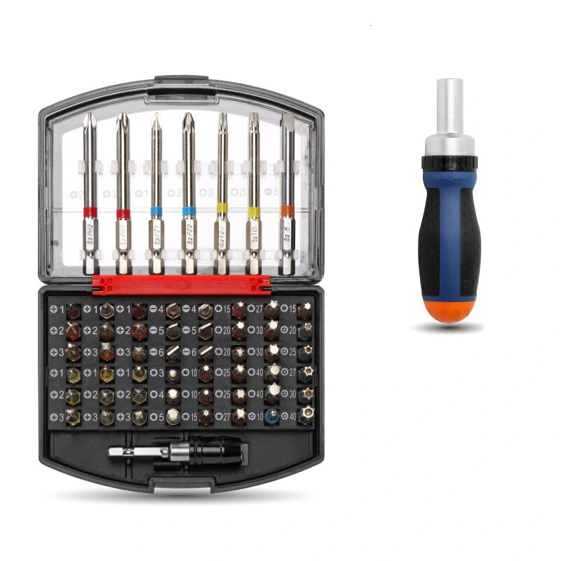 Hi-Spec 56Pc S2 Screwdriver Bit Set | Phillips, Hex, Torx | With Handle - Image 2
