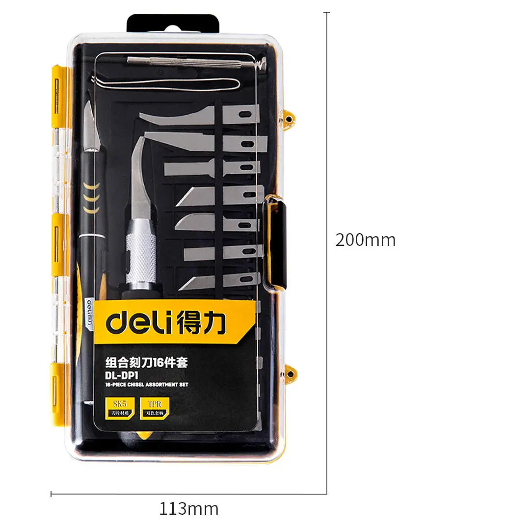 DeLi 6 Blade Wood Carving Tool Set - Non-Slip Metal Engraving Knife for Fruit Craft & Sculpture - Image 5