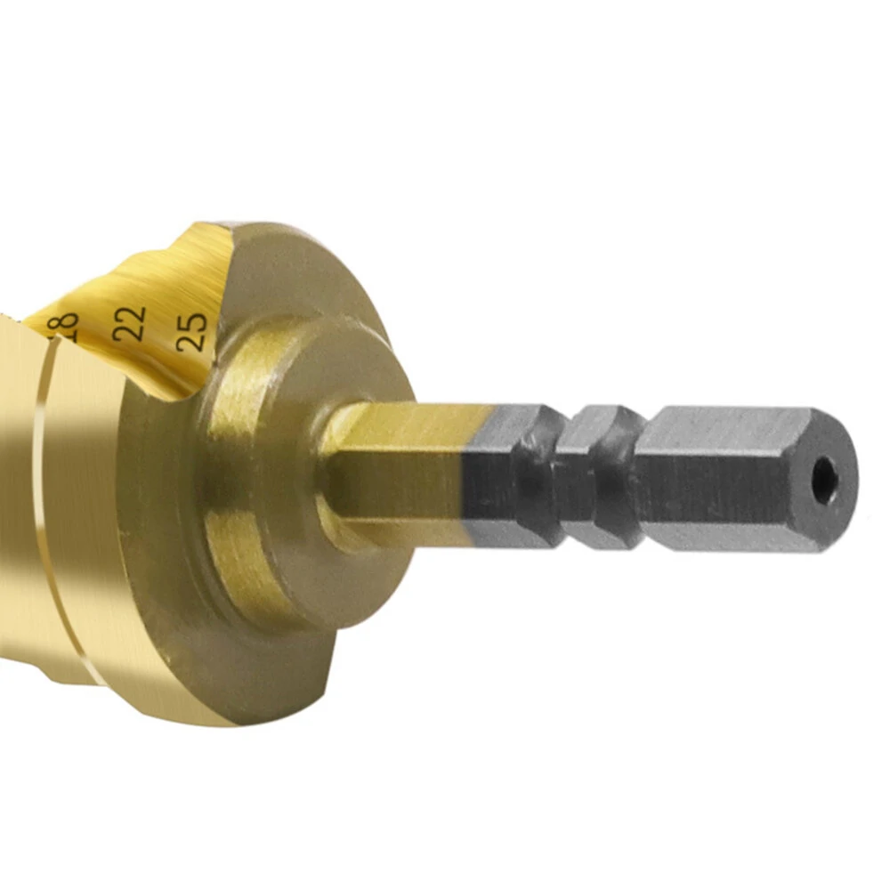 Drillpro 6.35mm Hex Shank Step Drill Bit | HSS 4241 Titanium Coated for Metal - Image 5