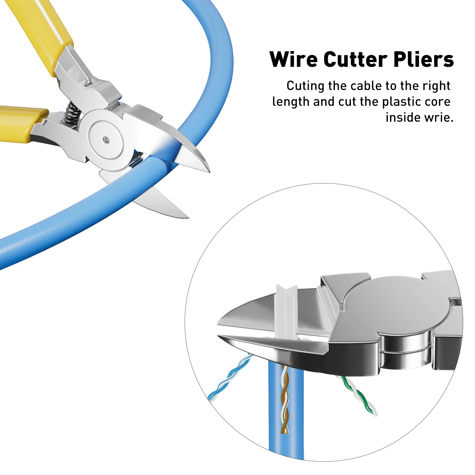 RJ45 Crimp Tool Kit - Cat6 Cat5e Network Cable Tester | Pass Through Connectors & Wire Cutter - Image 4