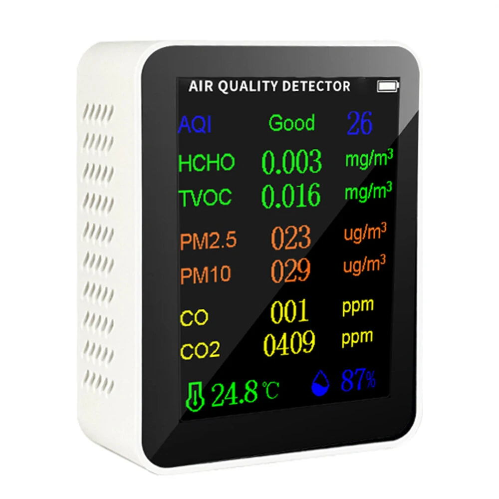 Air Quality Monitor - 9 in 1 PM2.5 CO2 Meter | Digital Temp Humidity Tester - Image 3