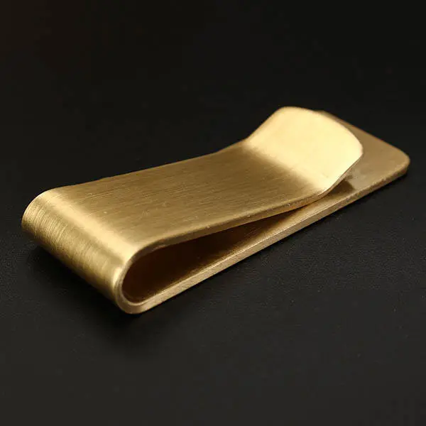 Brass Money Clip Wallet - EDC Note Holder for Men & Women - Retro Copper Design - Image 3