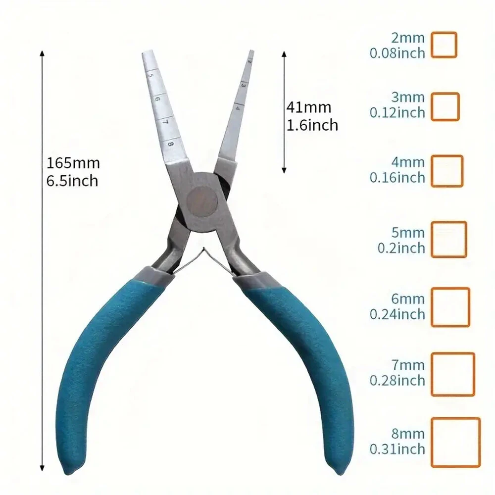 Jewelry Pliers Square Rite with Scales - Alloy Steel 6 inch for 2-8mm Wire Wrapping - Image 4