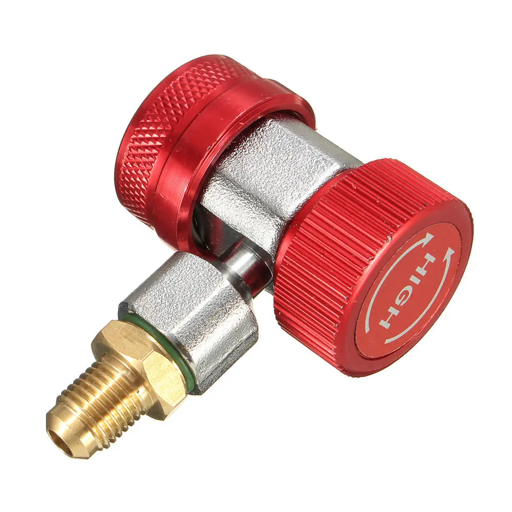A/C R134a Quick Connect Adapter Coupler - 90 Degree Flange Extractor Valve Core - Image 5