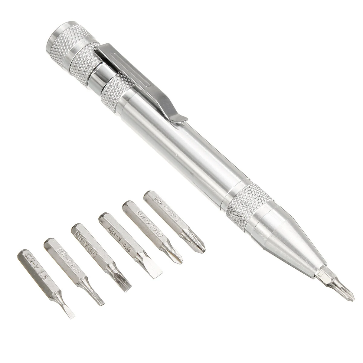 Precision Pocket Screwdriver Set | 8-in-1 Pen Style with Slotted & Phillips Bits - Image 3