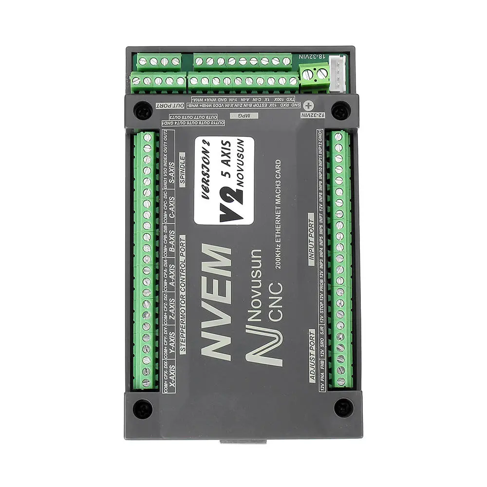 NVEM 5 Axis CNC Controller - USB & Ethernet for MACH3 - NOVUSUN Motor Board - Image 4