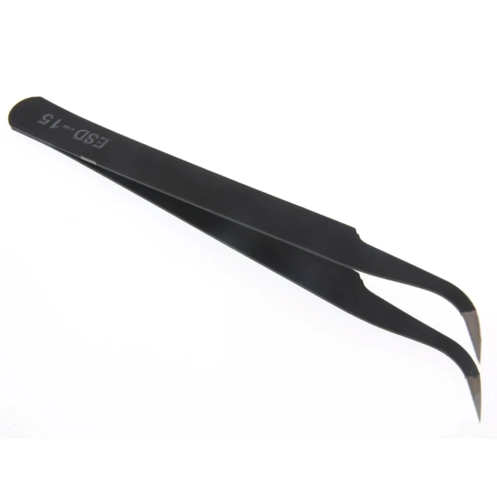 ESD Safe Stainless Steel Tweezer | 10-15mm Curved & Straight Tips | Industrial Repair Tool - Image 5