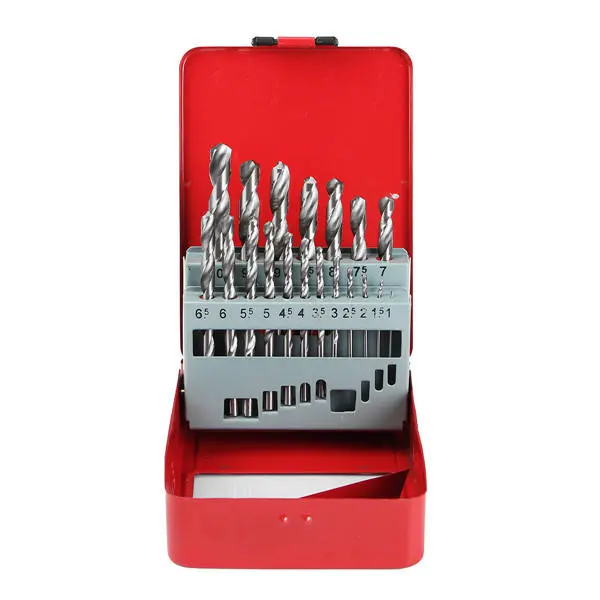 19pcs HSS Twist Drill Bits Set | 1-10mm High Speed Steel Straight Shank - Image 2