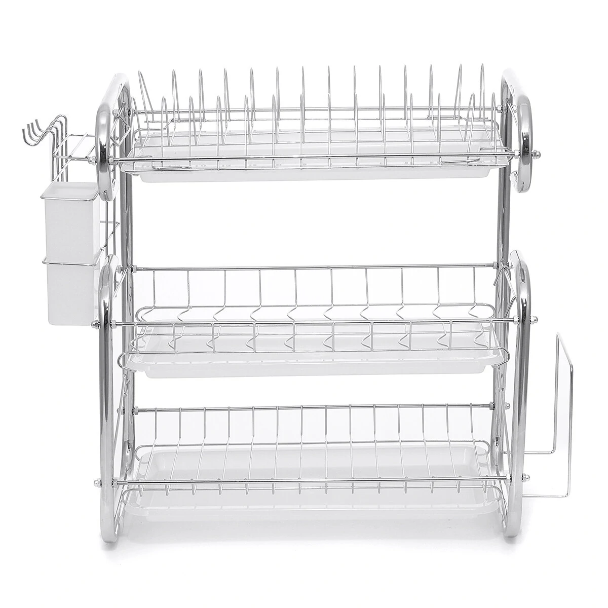 3-Tier Over-the-Sink Dish Drying Rack | Kitchen Drainer & Draining Board - Image 3