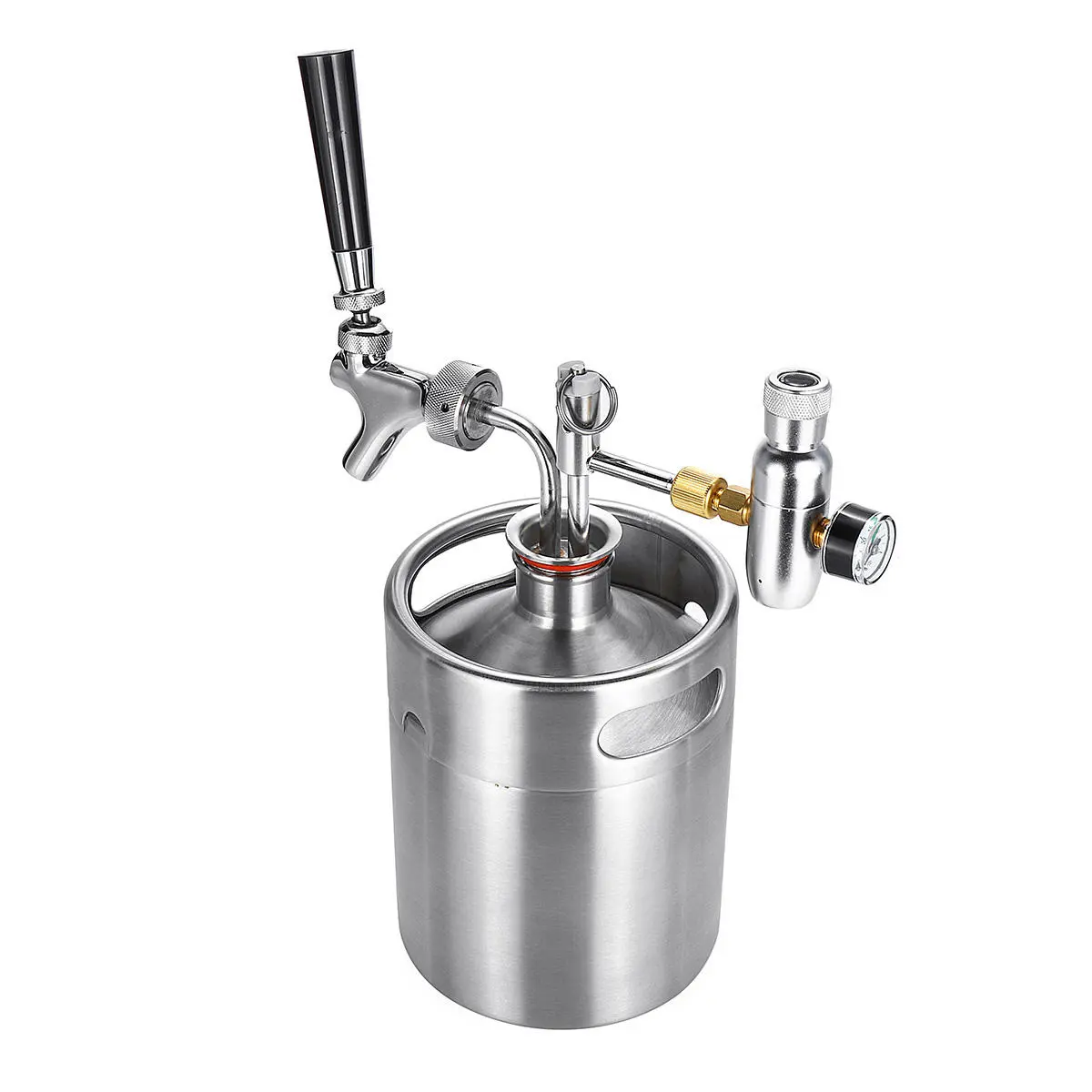 Stainless Steel Beer Growler Keg - 2L Homemade Beer Barrel & Wine Bucket - Image 2