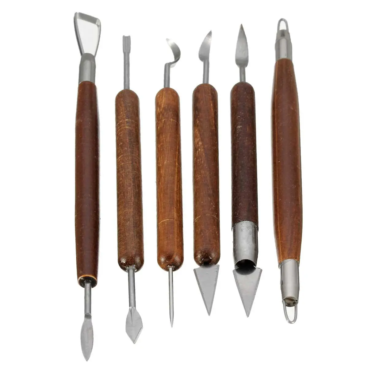 6pcs Polymer Clay Tools - Assorted Sculpting & Carving Set for Pottery Ceramics Craft - Image 2