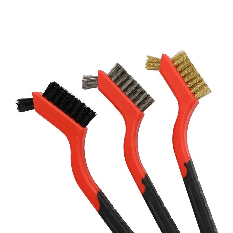 3-Pack Wire Cleaning Brush | Stainless Steel Brass Nylon Bristles | Rust Remover & Polishing Tool - Image 3