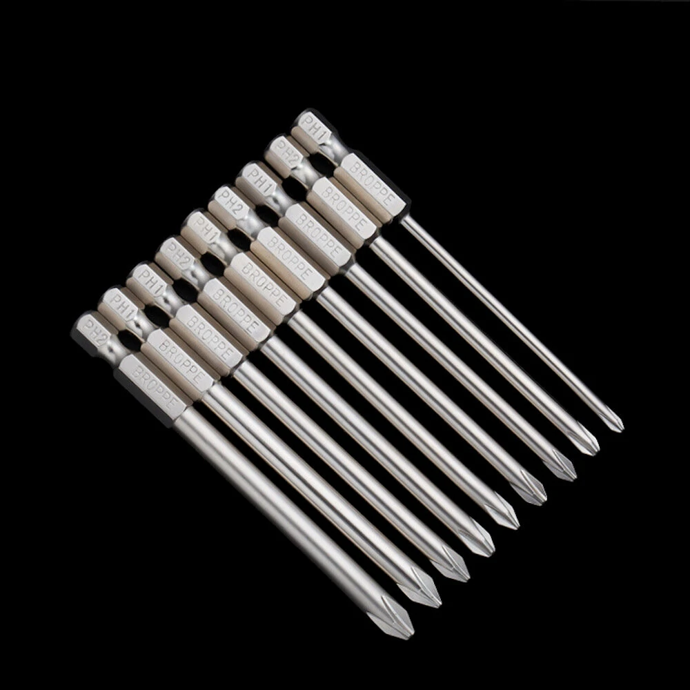 BROPPE 10Pcs 75mm Cross Bit Set | Magnetic Screwdriver Bits for Electric Drill - Image 5