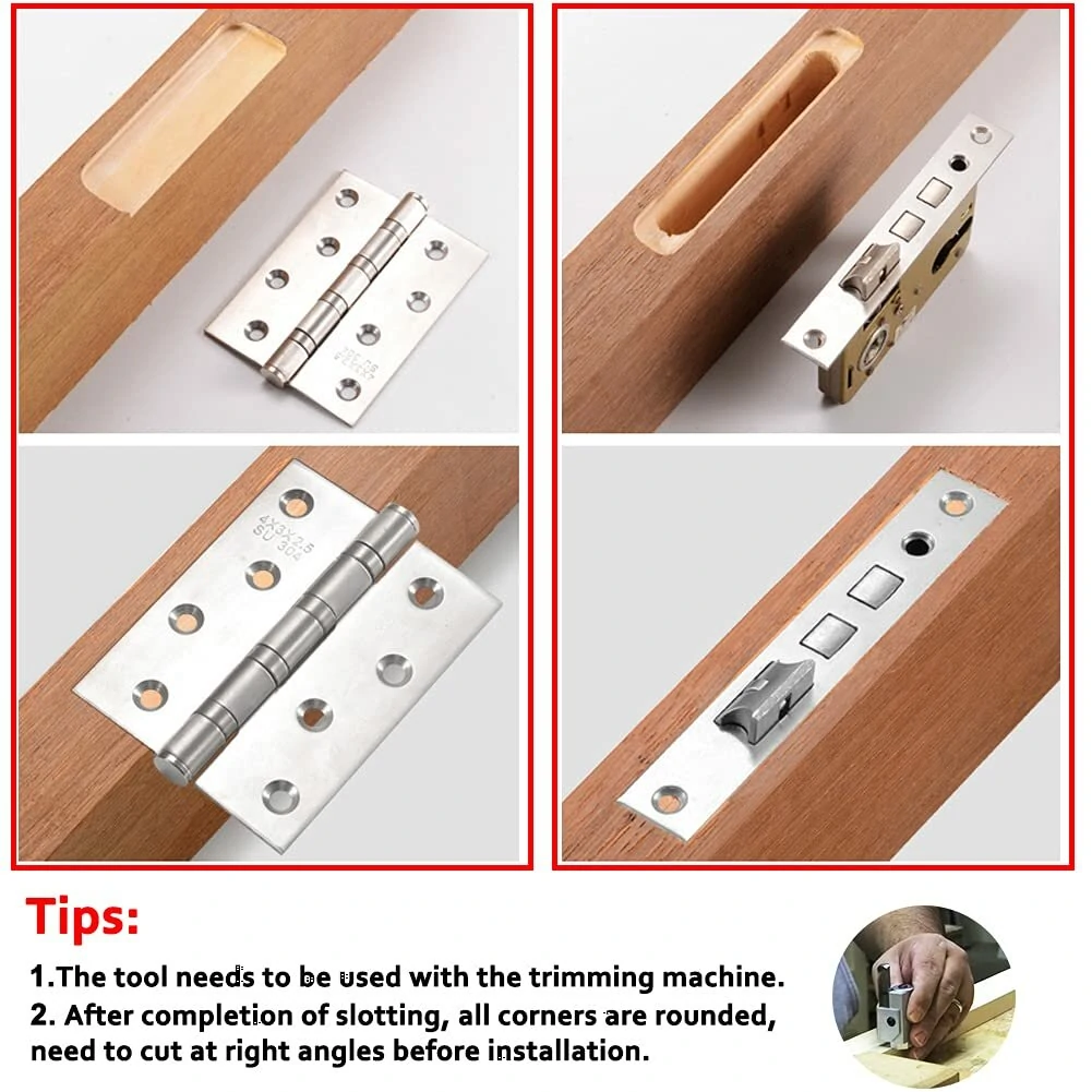 Aluminum Door Hinge Jig Guide - Woodworking Template for Cabinet & Kitchen Door Installation - Image 3