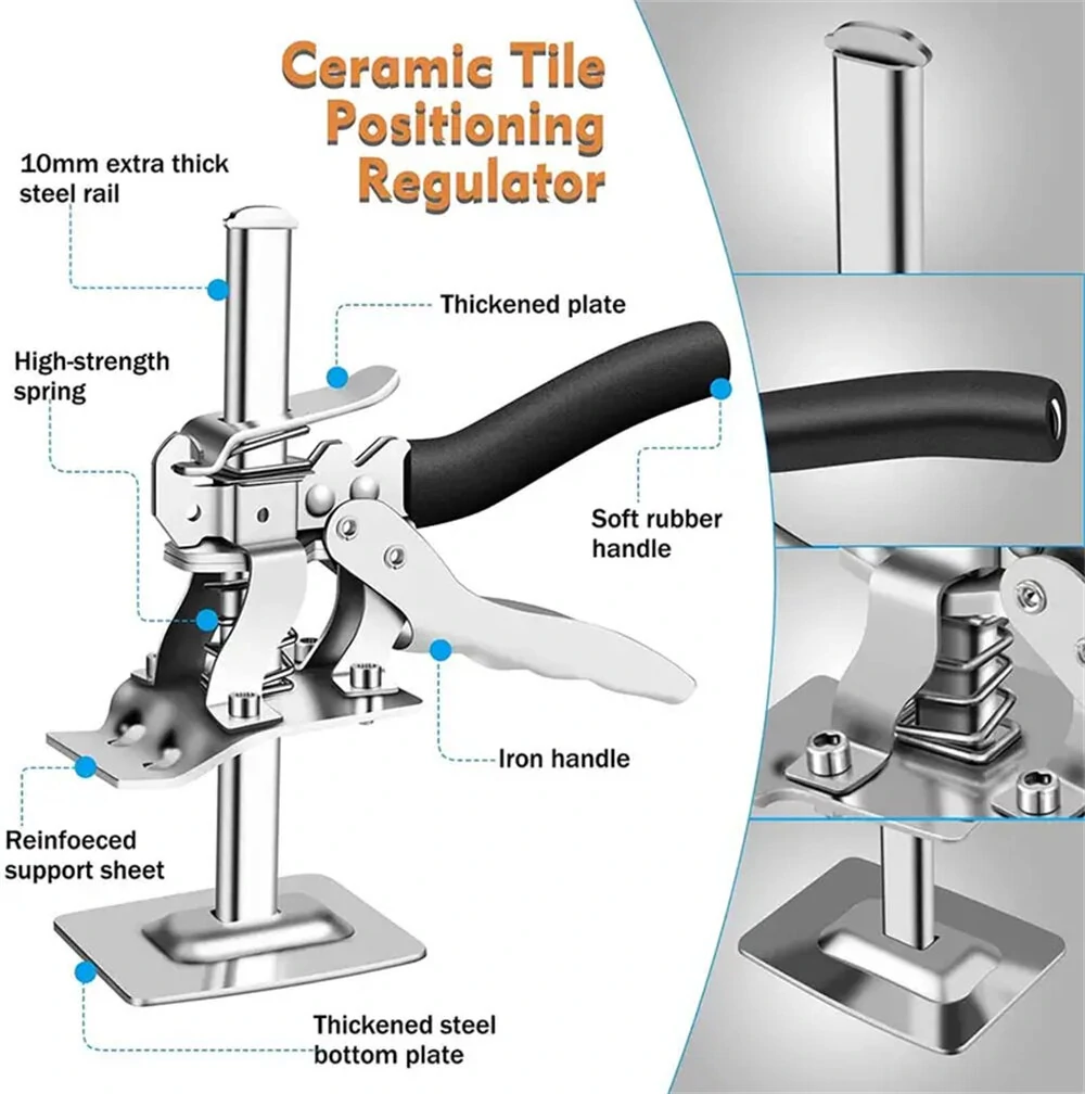 Carbon Steel Tile Leveling Clips - 120kg Capacity with Adjustable Lifter Arm | Labor-Saving Tool - Image 4