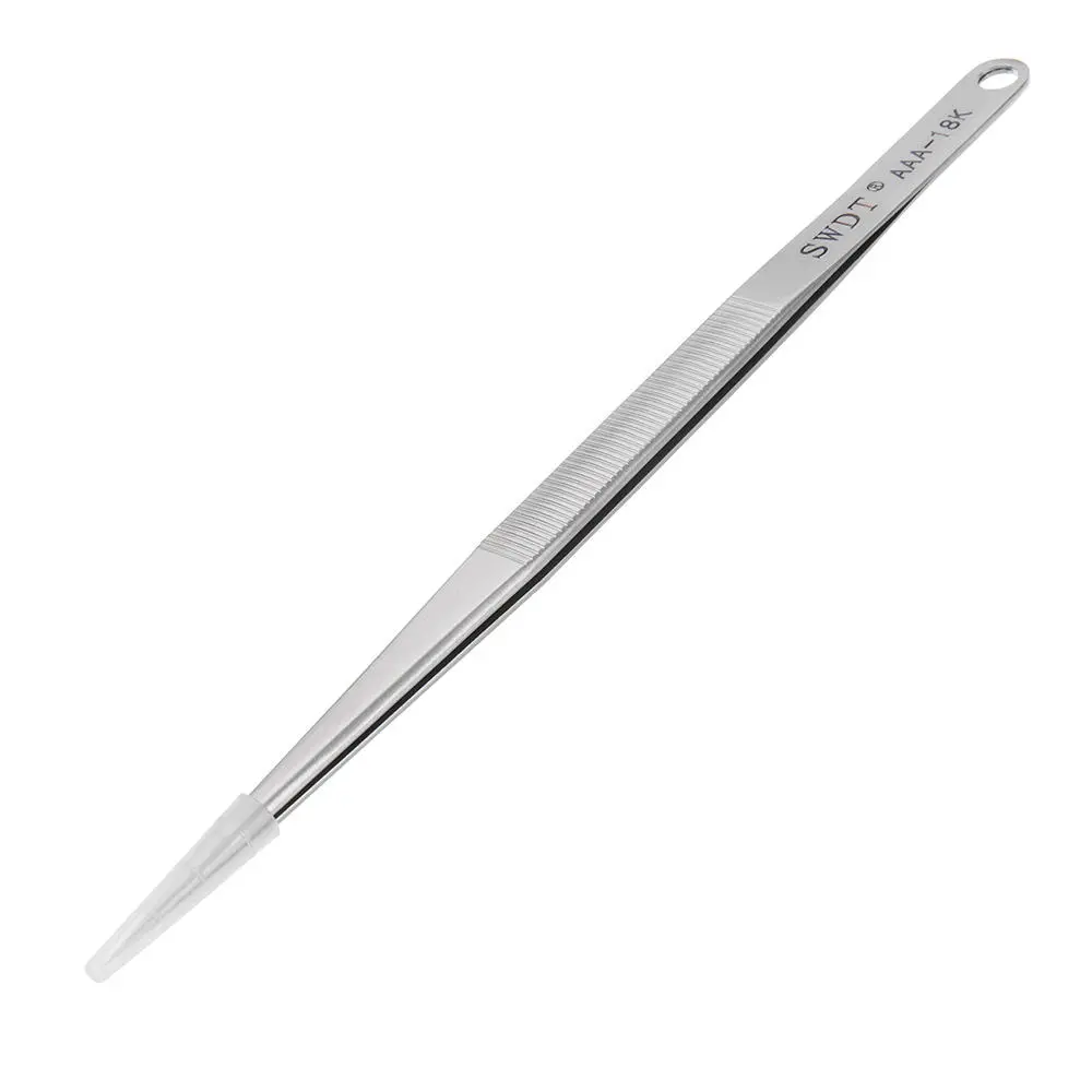 AAA 18K Precision Tweezer - Straight Tip Stainless Steel | Electronic Repair Tool - Image 4