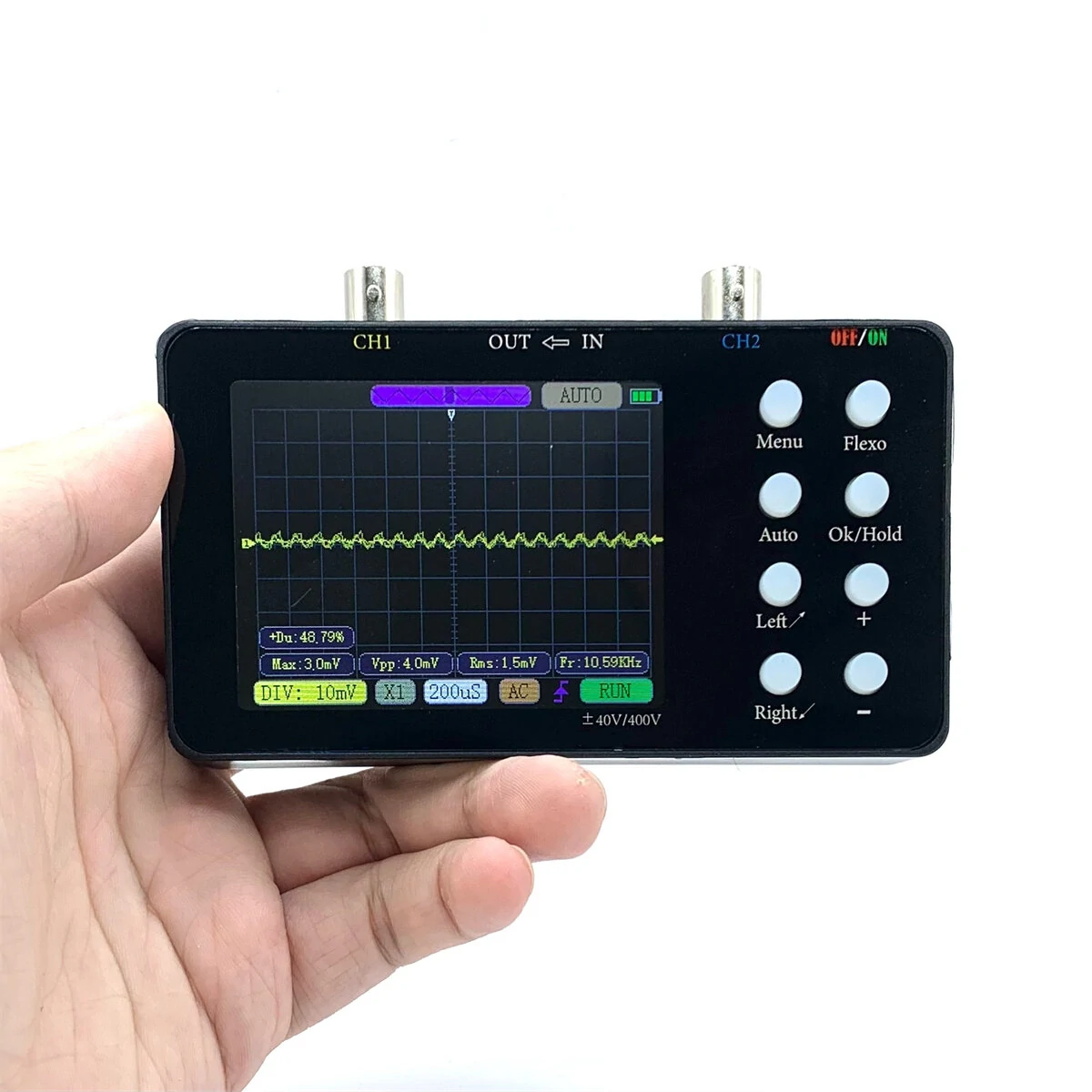 SCO2 Dual Channel Digital Oscilloscope - 50M Sampling Rate, 10MHz Bandwidth, Auto - Image 5