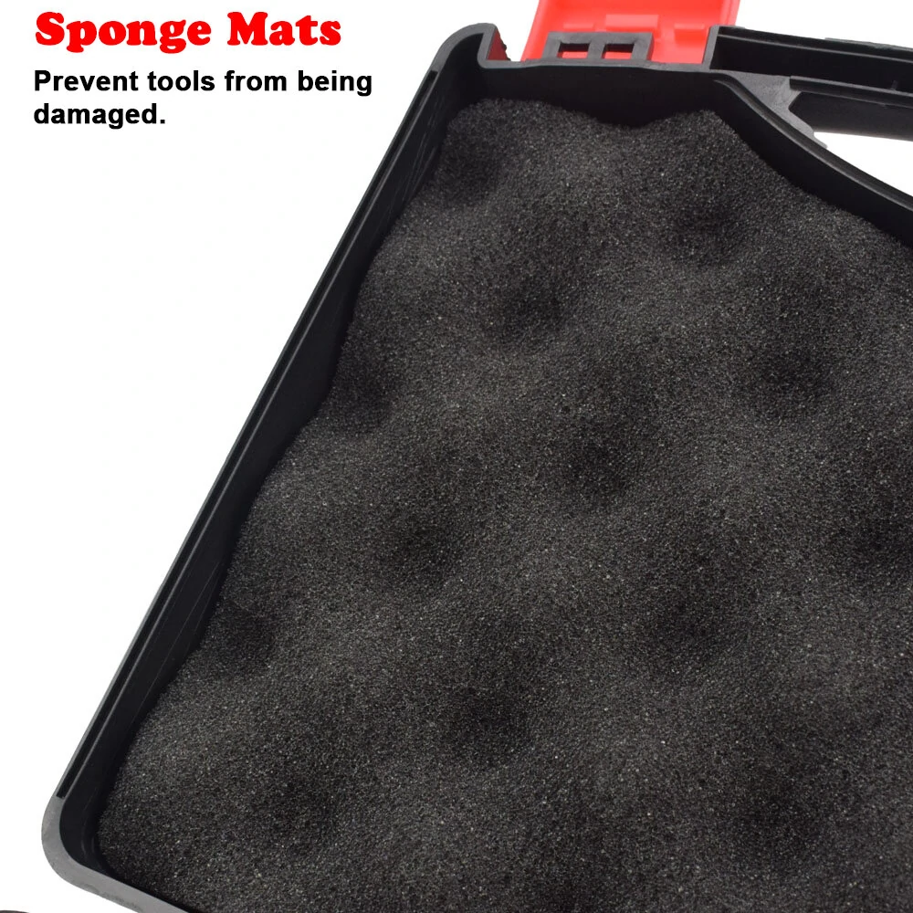 NEWACALOX Plastic Tool Box with Sponge Mats - Multi-function Storage Case for Hardware Tools - Image 4