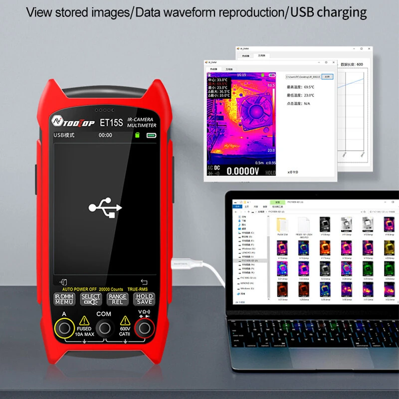 MUSTOOL ET15S/MT15S IR Camera Multimeter - 256x192 IR Thermal Imager | 3.5 LCD - Image 5