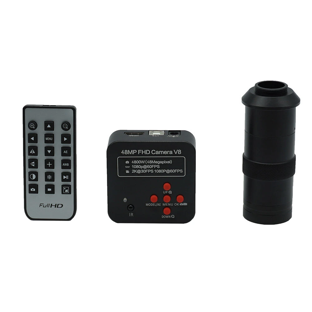 Industrial Digital Microscope Camera - 48MP 1080P HDMI | 130X Zoom C-Mount Lens for PCB Repair & Soldering - Image 5