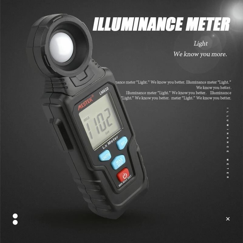 MESTEK LM610 Digital Lux Meter - 100,000 LUX Range | Max/Min Hold | Light Meter - Image 5