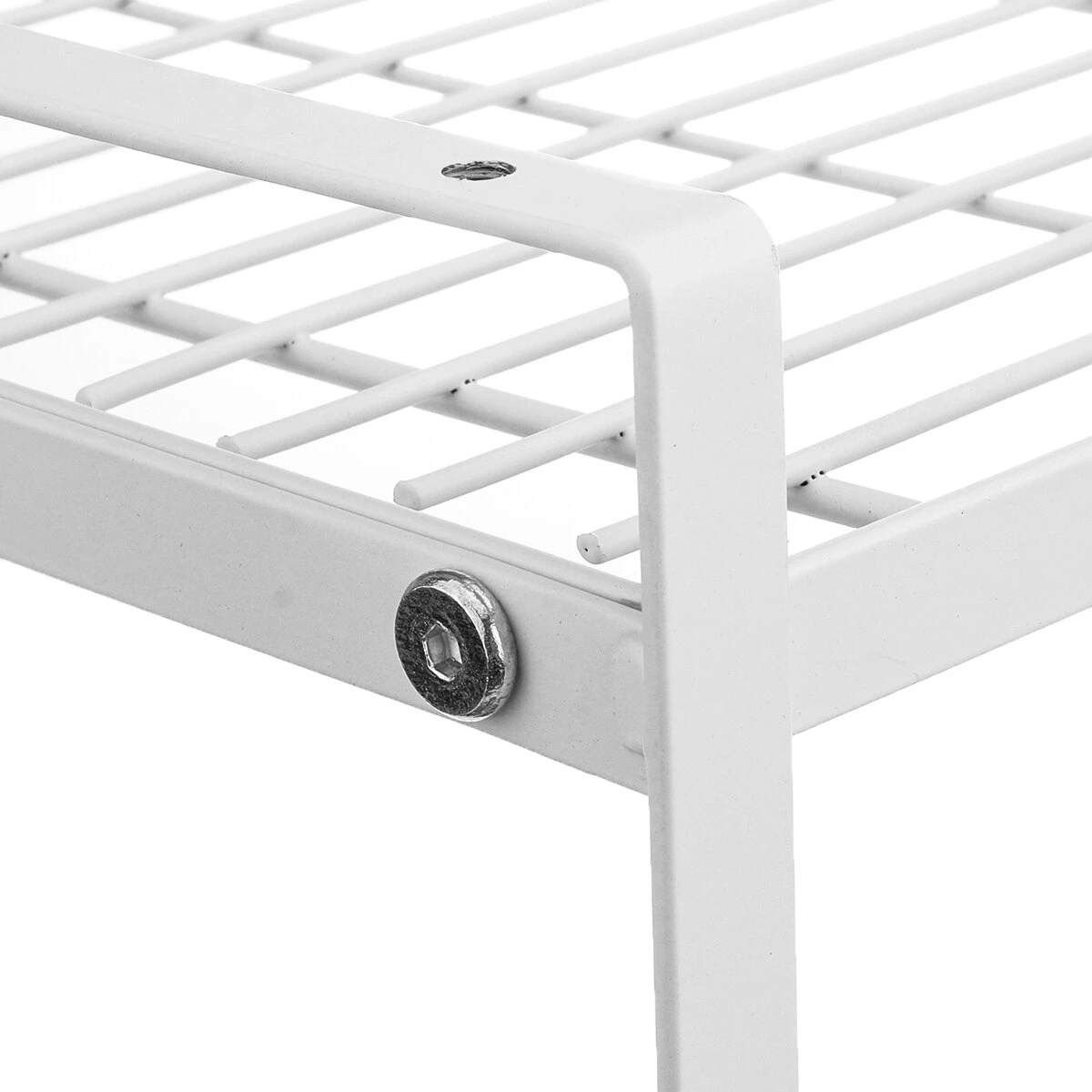White Standing Rack - Countertop Storage Organizer for Kitchen & Bathroom - Image 3